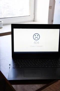 Computer 404 error failure concept. Business laptop or office notebook comput Foto stock