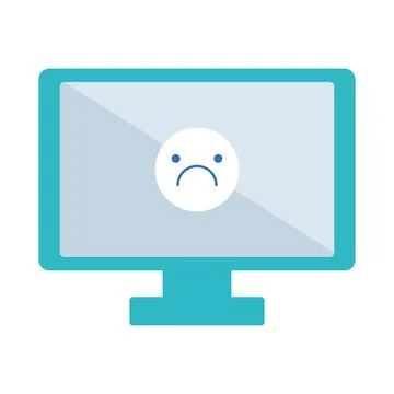 Computer 404 error icon Stock Illustration