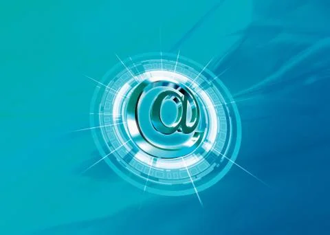 Computer abstract icon internet art blue collage Illustrazione stock