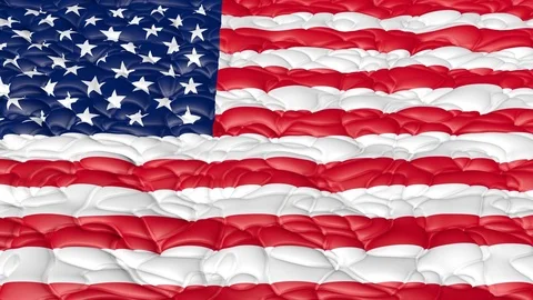 Computer abstract motion background flag of America Stock Footage 72375767