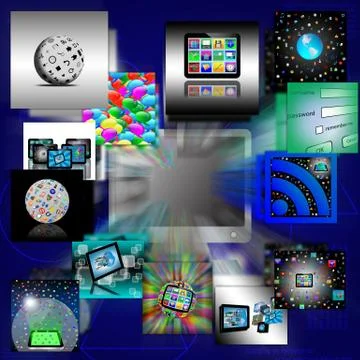 Computer abstraction Stock Illustration