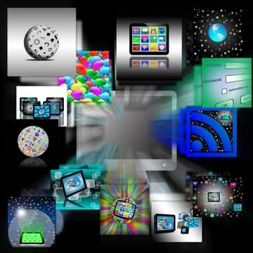 Computer abstraction イラスト素材