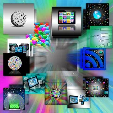 Computer abstraction イラスト素材