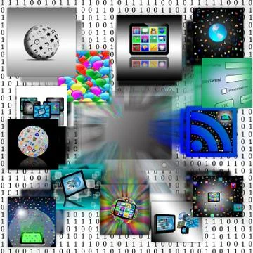 Computer abstraction イラスト素材