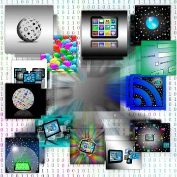 Computer abstraction イラスト素材