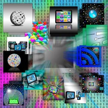 Computer abstraction Stock Illustration