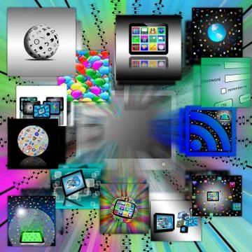 Computer abstraction Illustrazione stock