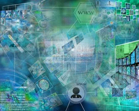 Computer abstraction Stock Illustration