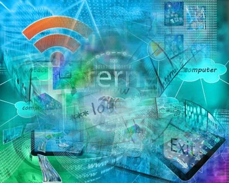 Computer abstraction Stock Illustration