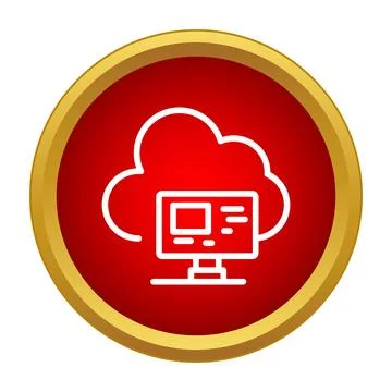 Computer accessing cloud computing technology data network 스톡 일러스트
