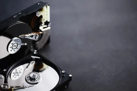 Computer accessories. The disassembled hard drive. Repair of components PC... Stock Photos