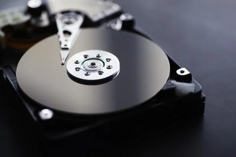 Computer accessories. The disassembled hard drive. Repair of components PC... Stock Photos
