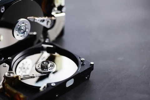 Computer accessories. The disassembled hard drive. Repair of components PC... Stock Photos