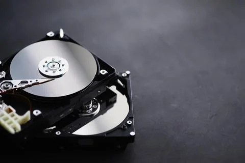 Computer accessories. The disassembled hard drive. Repair components PC. Brok Stock Photos