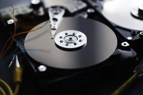 Computer accessories. The disassembled hard drive. Repair of components PC... Stock Photos