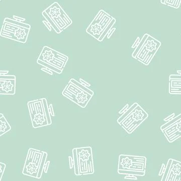 Computer accounting line vector seamless pattern Stock Illustration