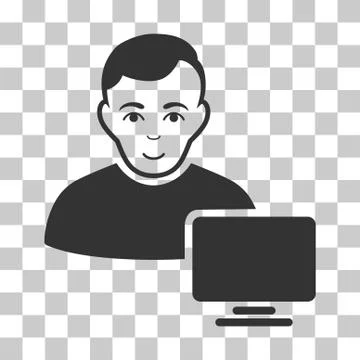 Computer Administrator Vector Icon Illustrazione stock