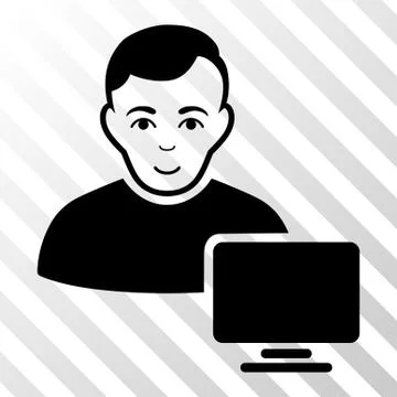 Computer Administrator Vector Icon Illustrazione stock