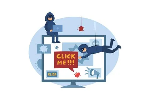Computer Adware Attack Stock Illustration