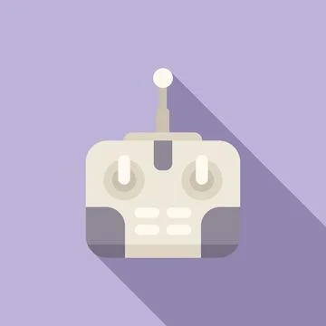 Computer aerial volume icon flat vector. Drone tech spy Stock Illustration