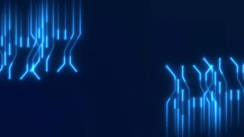 Computer AI chip CPU circuit board Futuristic motherboard circuit graphic 4K Video stock 246683197