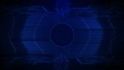 Computer AI chip CPU circuit board technology cyber futuristic. Circuit Board Video stock 260291874