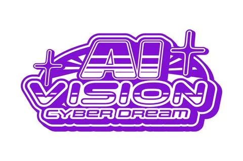 Computer ai vision and technology retro Y2K icon Stock Illustration