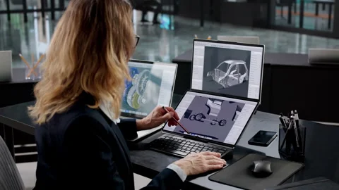 Computer-aided 3D Design For Car Model Stock Footage 330251660