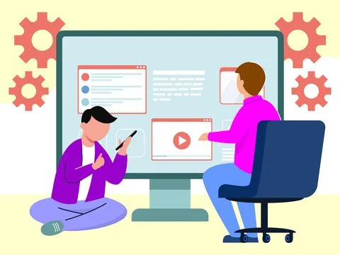 Computer Aided Design Concept Illustration 스톡 일러스트