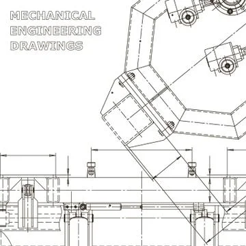 Computer aided design systems. Blueprint, scheme, plan, sketch. Industry. Cor Stock-Illustration