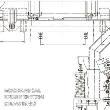 Computer aided design systems. Blueprint, scheme, plan, sketch. Technical ill Stock Illustration