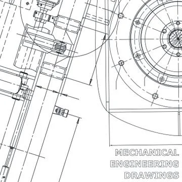 Computer aided design systems. Blueprint, scheme, plan, sketch. Technical ill Stock Illustration