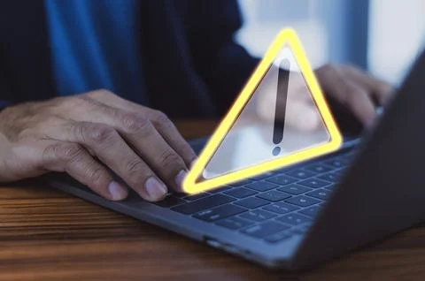 Computer Alert Cyber attack on computer network, Virus, Spyware, Malware or.. Stock-Fotos