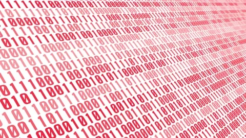 Computer algorithm artificial intelligence digital concept, binary code on white Stock Footage 219194815