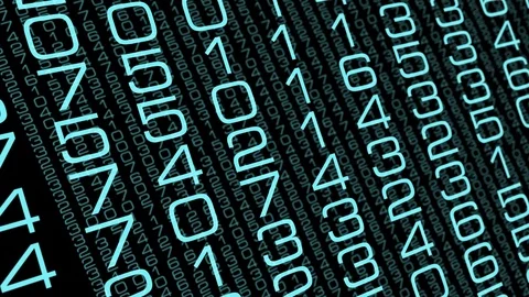 Computer algorithm digital abstract numbers Stock Footage 93269867