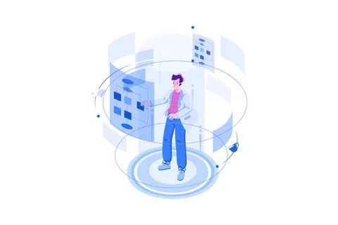 Computer Algorithm Illustration Concept Stock Illustration