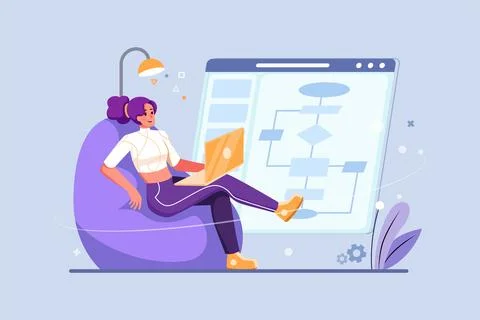 Computer Algorithm Illustration Concept Stock Illustration