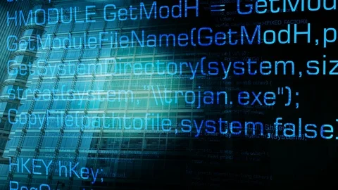 Computer algorithm new network protection software cybersecurity Stock Footage 90111148