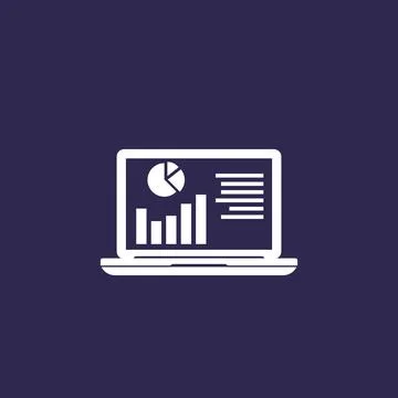Computer analysis and statistics Stock Illustration