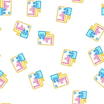 Computer analysis of vaccine vector seamless pattern 스톡 일러스트