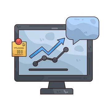 Computer analytics illustration Stock Illustration