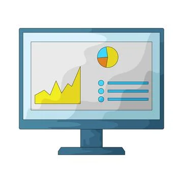 Computer analytics illustration Stockillustratie