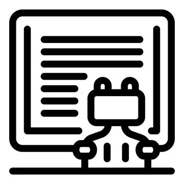 Computer analyzing calendar events using artificial intelligence Stock Illustration