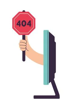 Computer and 404 error Illustrazione stock