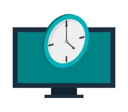 Computer and big data design 스톡 일러스트