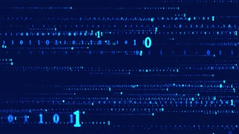 Computer and big data information flow scroll Stock Footage 240157555