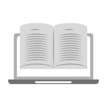 Computer and book design Illustrazione stock