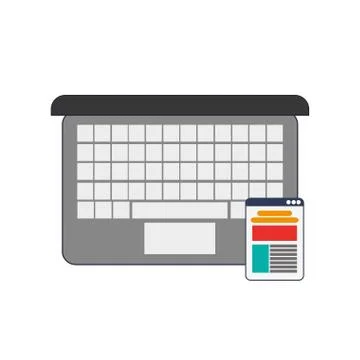 Computer and cellphone webapge icon Illustrazione stock