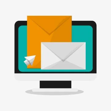 Computer and digital marketing design イラスト素材