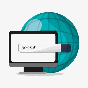 Computer and digital marketing design イラスト素材